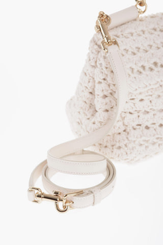 Crochet Hand Bag with Removable Charm