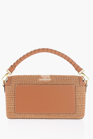 Borsa a spalla NOTE In Raffia con Finiture in Pelle