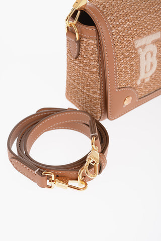 Borsa a spalla NOTE In Raffia con Finiture in Pelle