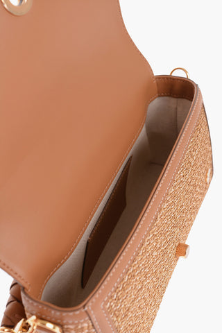 Borsa a spalla NOTE In Raffia con Finiture in Pelle