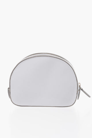 Solid Color Faux Leather Pouch with Perforated Logo