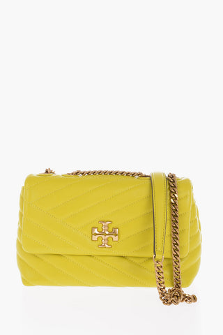 Quilted Leather KIRA Crossbody Bag with Golden Logo