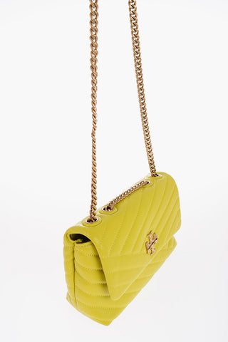 Quilted Leather KIRA Crossbody Bag with Golden Logo