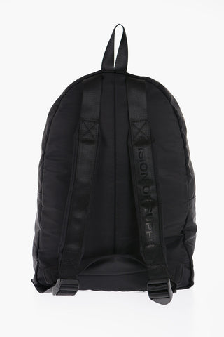 Solid Color Backpack with Flames Print