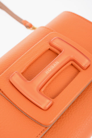 Solid Color Textured Leather Crossbody Bag