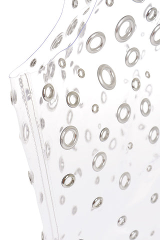 Plastic Tote Bag with All-Over Studs