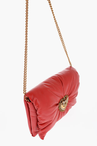 DEVOTION Borsa a Spalla in Pelle con Cuore in Metallo Dorato