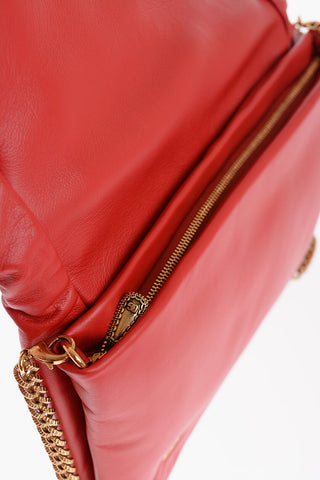 DEVOTION Borsa a Spalla in Pelle con Cuore in Metallo Dorato
