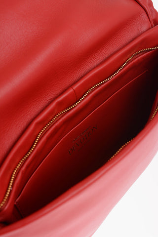 DEVOTION Borsa a Spalla in Pelle con Cuore in Metallo Dorato