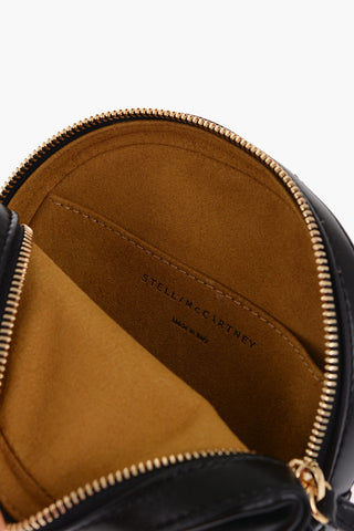 Solid Color Faux Leather Pouch with Perforated Logo