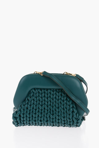 Braided Faux Leather GEA Clutch with Removable Shoulder Strap