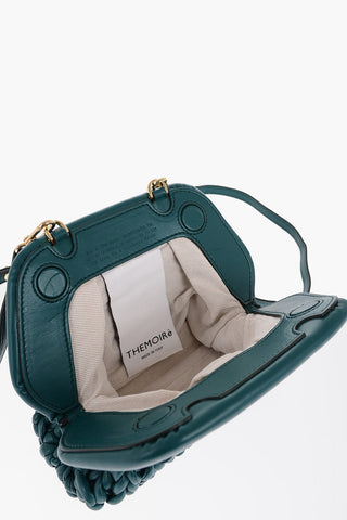Braided Faux Leather GEA Clutch with Removable Shoulder Strap
