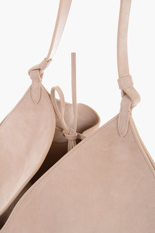 Solid Color Suede Maxi Shoulder Bag