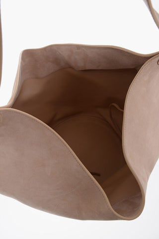 Solid Color Suede Maxi Shoulder Bag