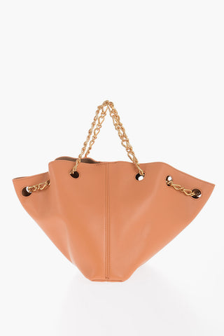 Solid color GATHER Bag with Decorative Chain