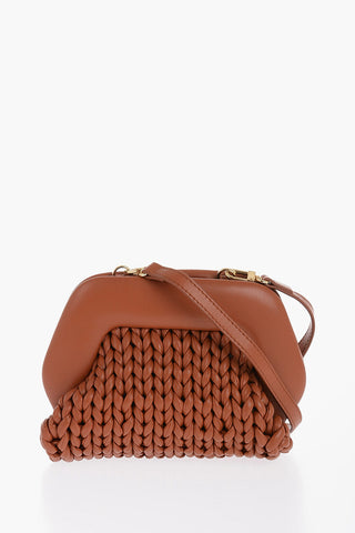 Braided Faux Leather GEA Clutch with Removable Shoulder Strap