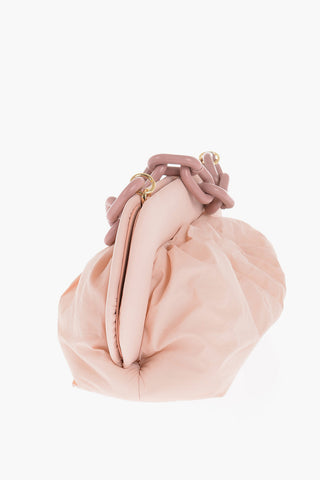 Nylon BIOS Shoulder Bag with Decorative Chain