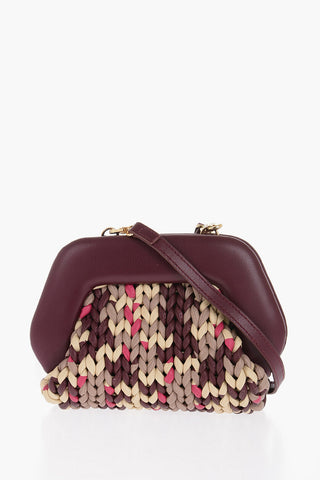Braided CABERNET Motif Mini Pochette with Removable Shoulder Straps