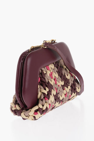 Braided CABERNET Motif Mini Pochette with Removable Shoulder Straps