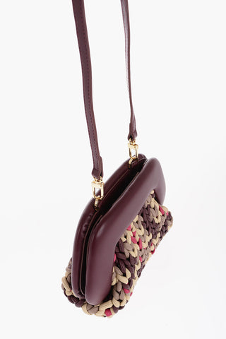 Braided CABERNET Motif Mini Pochette with Removable Shoulder Straps