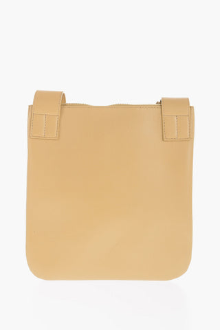 Borsa a Spalla in Pelle a Tinta Unita