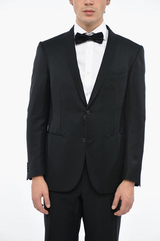 Lined Single Breasted Blazer With Jetted Pockets And Shawl Lapel