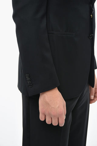 Lined Single Breasted Blazer With Jetted Pockets And Shawl Lapel