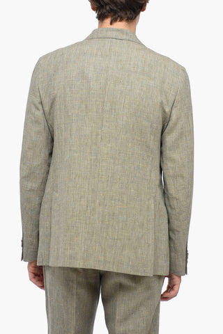 CC COLLECTION Abito in Misto Lino RIGHT con Motivo Pied de Poule