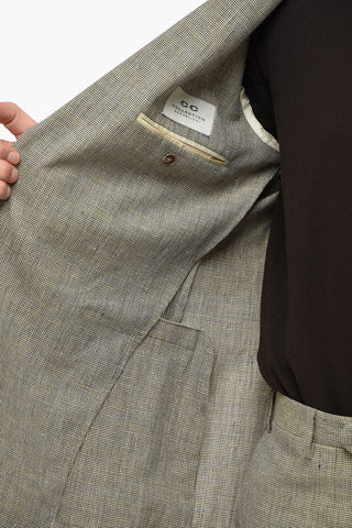 CC COLLECTION Abito in Misto Lino RIGHT con Motivo Pied de Poule