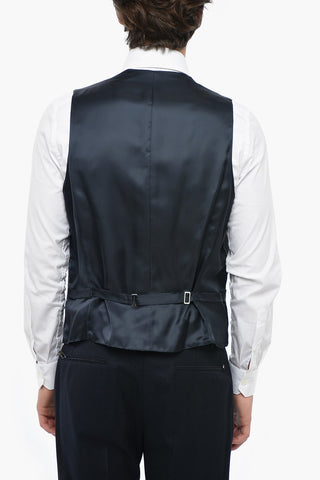 Virgin Wool Waistcoat LEADER with Besom Pockets