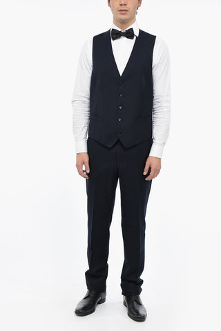 Virgin Wool Waistcoat LEADER with Besom Pockets