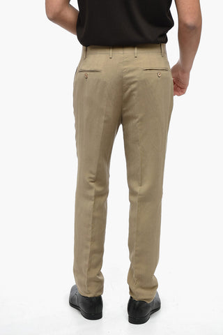Linen and Silk Blend GATE Suit with Flap Pockets