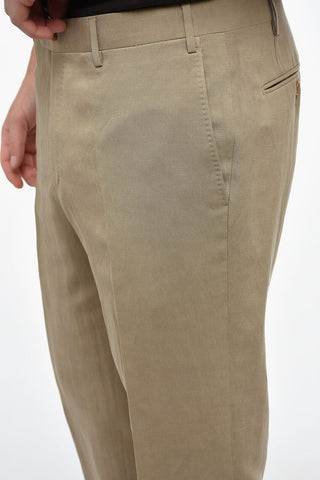 Linen and Silk Blend GATE Suit with Flap Pockets