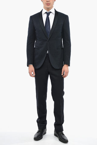Lined Single Breasted Blazer With Jetted Pockets And Shawl Lapel