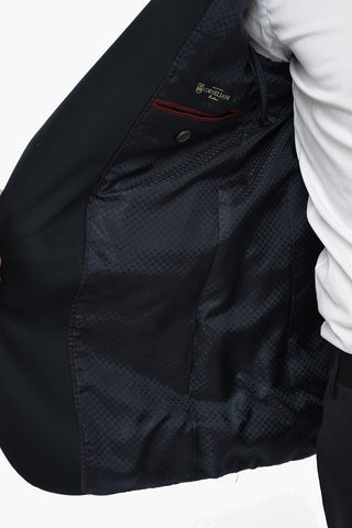 Lined Single Breasted Blazer With Jetted Pockets And Shawl Lapel