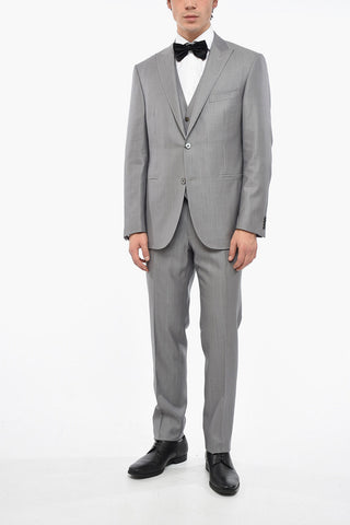 Silk Blend CERIMONIA ACADEMY Suit with Vest