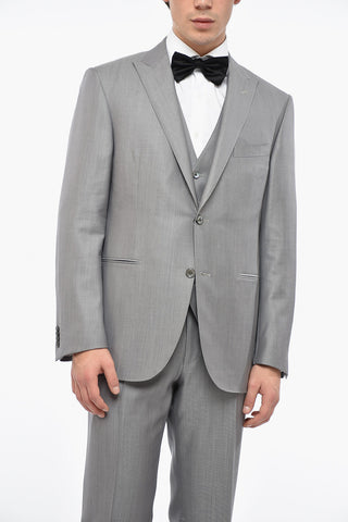 Silk Blend CERIMONIA ACADEMY Suit with Vest