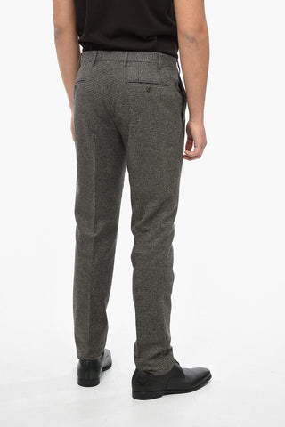 Pantaloni in Lana Vergine RESORT con Motivo a Quadri