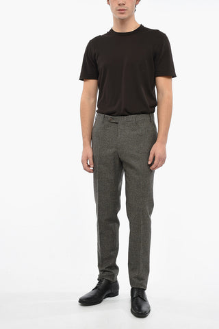 Pantaloni in Lana Vergine RESORT con Motivo a Quadri