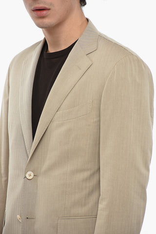 SARTORIA Single-breasted Herringbone Wool Blend Suit