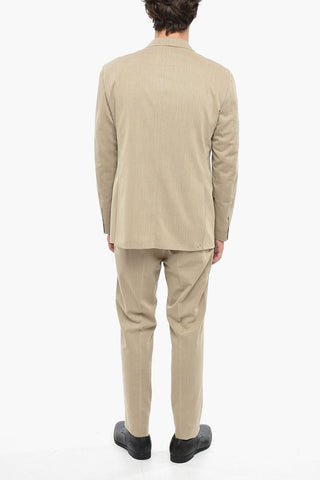 SARTORIA Single-breasted Herringbone Wool Blend Suit