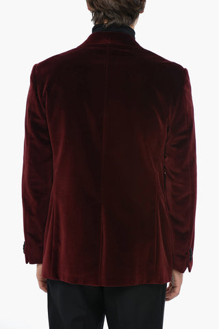 Blazer CERIMONIA ACADEMY in Velour con Tasche a Filo