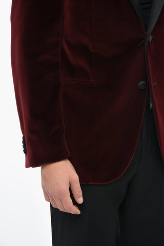 Blazer CERIMONIA ACADEMY in Velour con Tasche a Filo