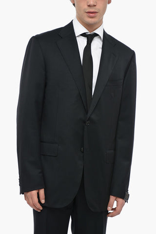 Virgin Wool LEADER Suit with Side Splits