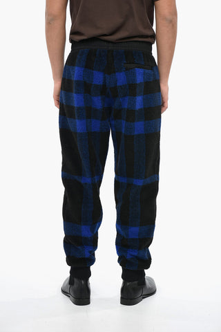 Joggers Teddy in Misto Lana con Motivo Gingham