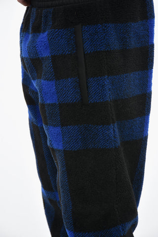 Joggers Teddy in Misto Lana con Motivo Gingham