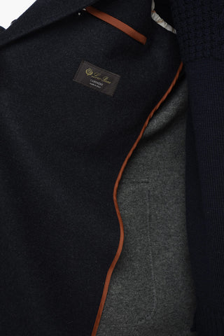 Unlined Cashmere Blend Coat with Flap Pockets