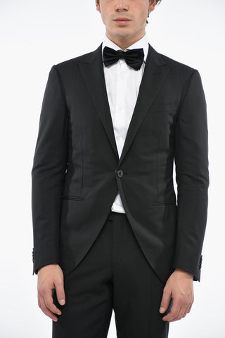 Peak Lapel CERIMONIA ACADEMY Pinstriped Suit