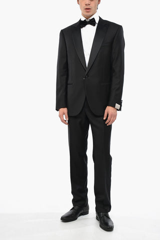 Wool SMOKING LEADER Suit with Satin Details