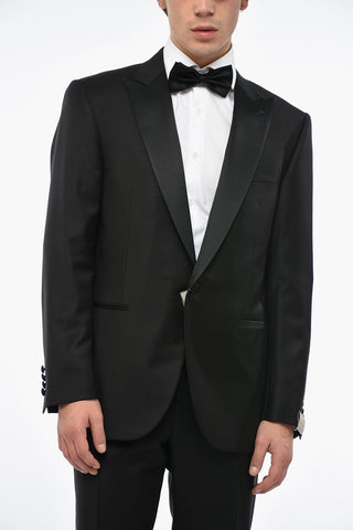 Wool SMOKING LEADER Suit with Satin Details